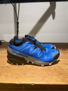 Salomon Blue and Black Trail Running Sneakers